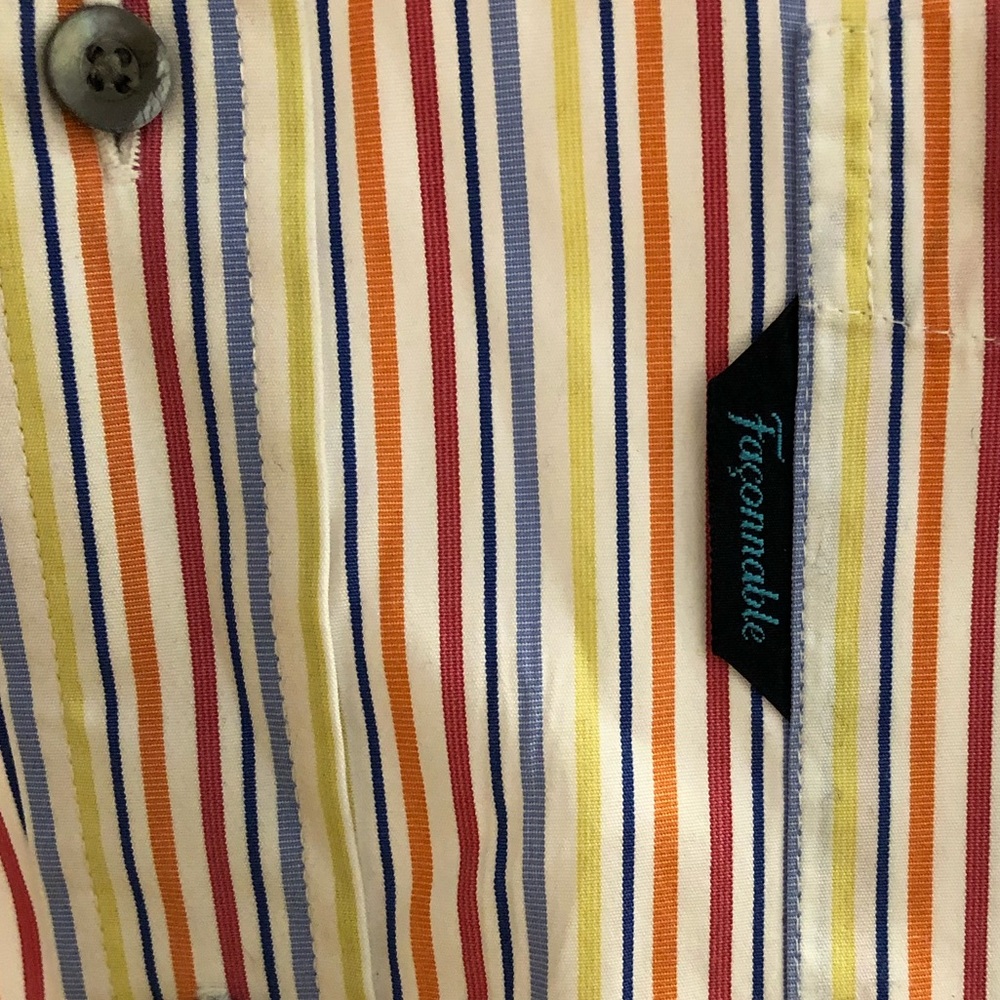 Facconable Multicolor Striped Button Down Shirt - image 4